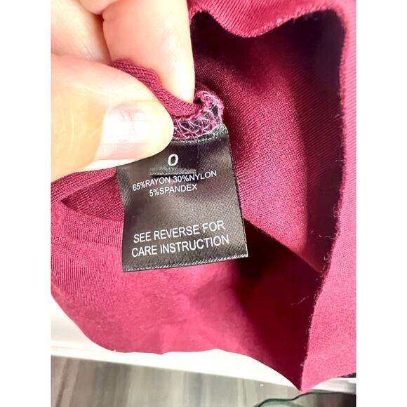 Designer RUTI Burgundy Nola Long tank Size 4 (Ruti Size 0) NWT - Picture 6 of 15